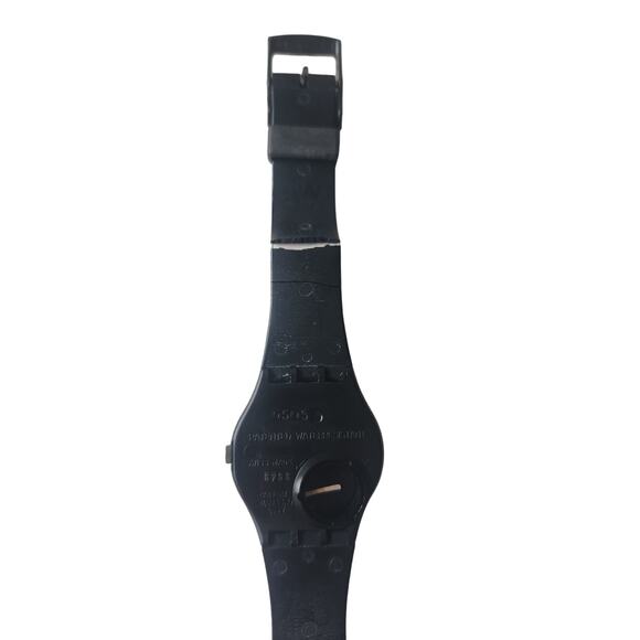 Vintage Swatch Watch "Engineer" GB139. In box with paperwork- CRACKED BAND - Picture 4 of 8